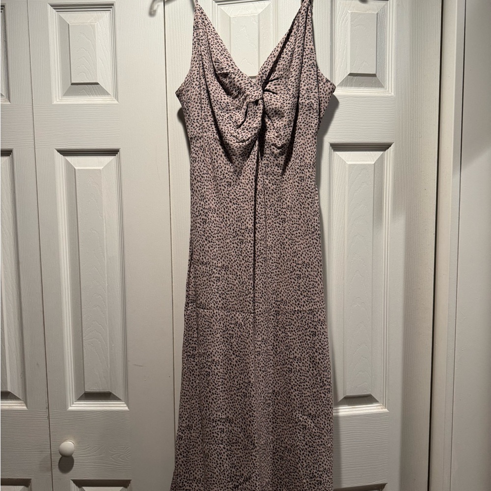 Abercrombie & Fitch Women's Midi Dress in Black and Tan